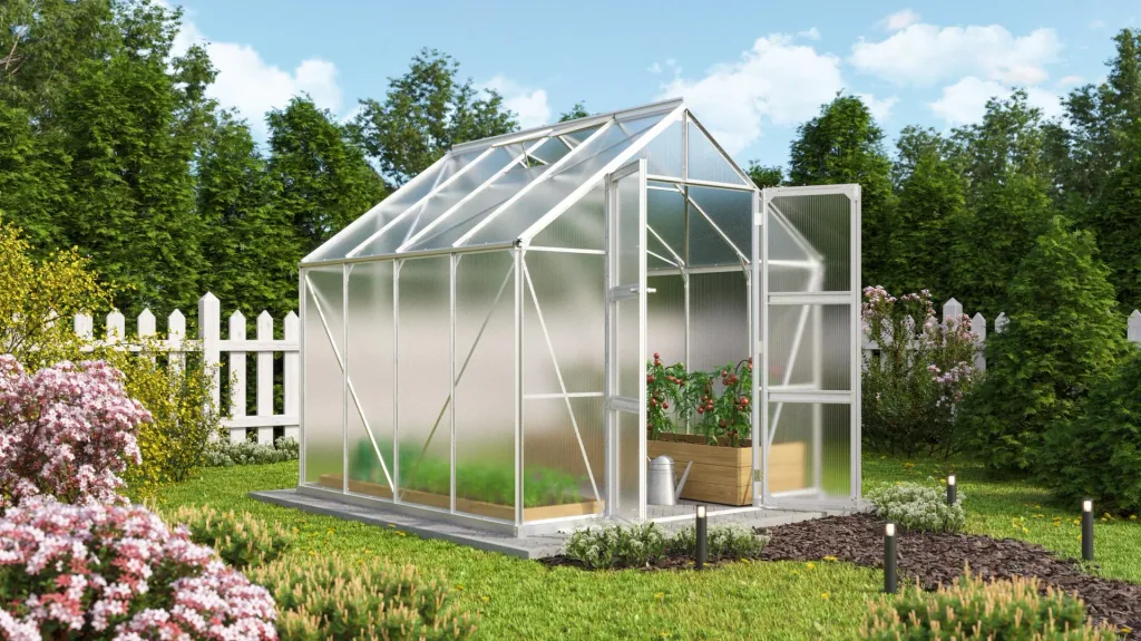 Gewächshaus Domus 6700 HKP 4 mm, Farbe alu