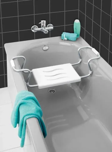 Badewannensitz Secura, weiß, ausziehbar, 120 kg Tragkraft