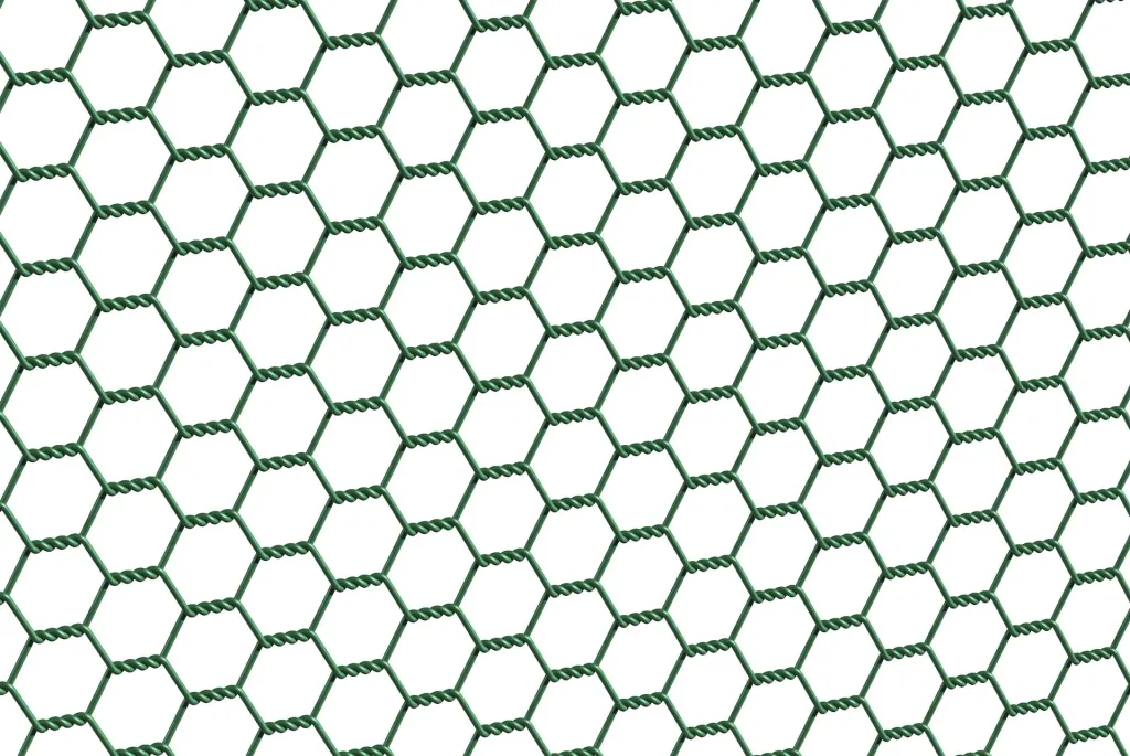 Sechseckgeflecht grün kunstoffbeschichtet, 100cm x 10m, 13x13cm, 1mm