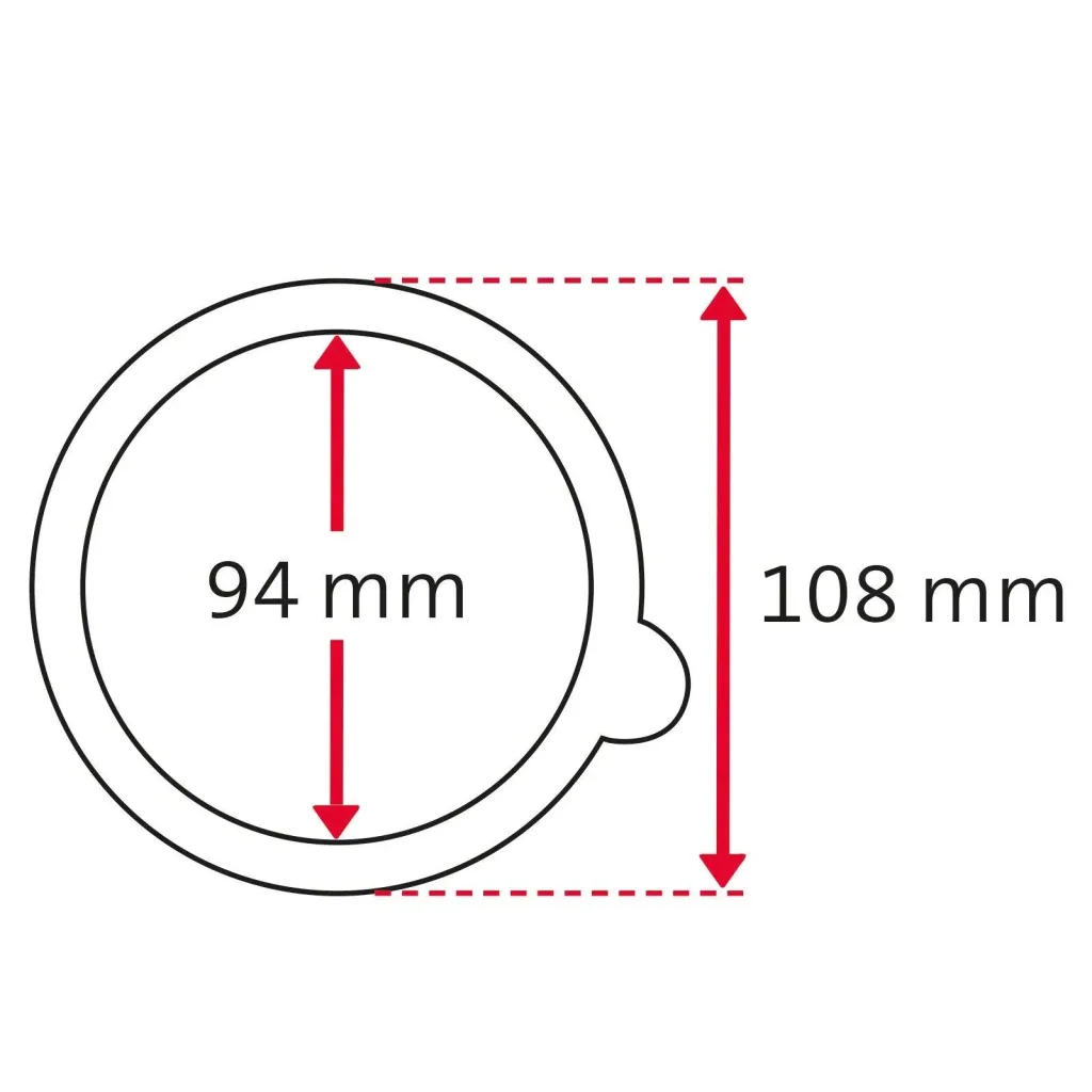 Einkoch-Gummiringe, 94 x 108 mm, Einfüllmündung 100 mm, 6 Stück