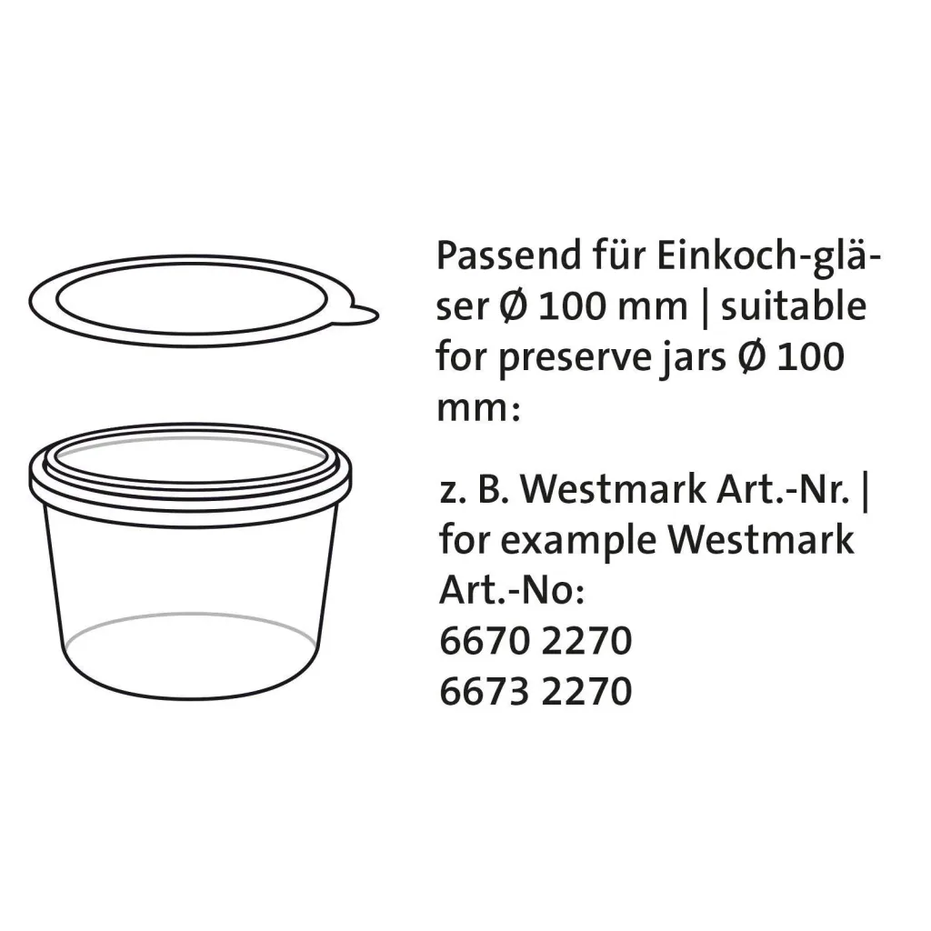 Einkoch-Gummiringe, 94 x 108 mm, Einfüllmündung 100 mm, 6 Stück