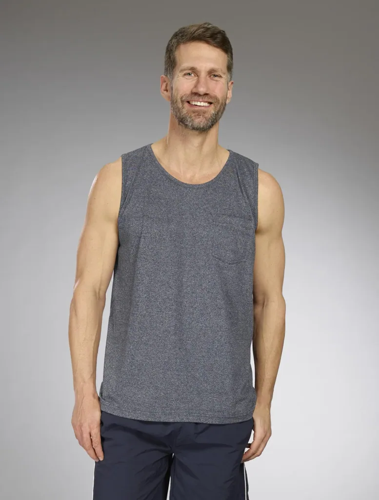 Tank Top, Farbe marine/melange, Gr.M