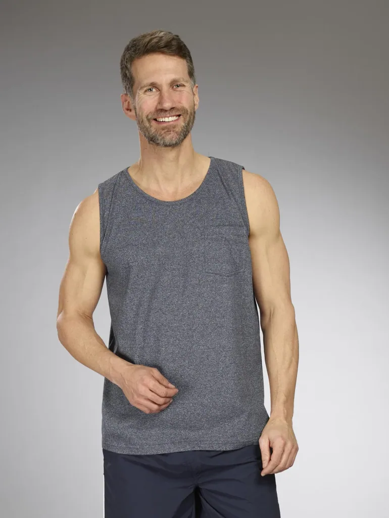 Tank Top, Farbe marine/melange, Gr.M