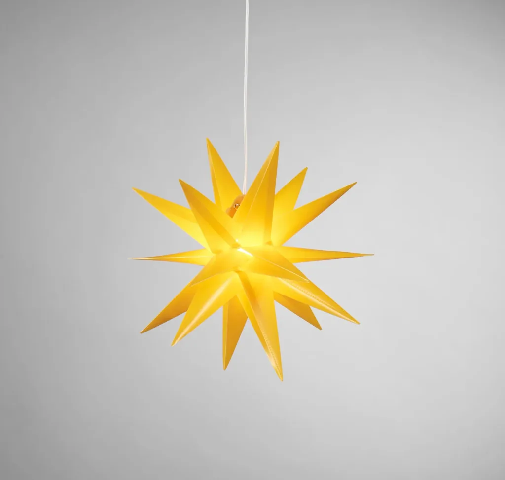 LED Kunststoffstern gelb 35 cm