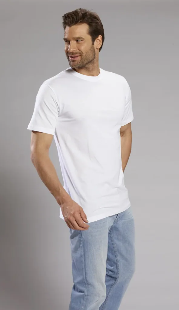 Big Size T - Shirt, weiß, Gr.L