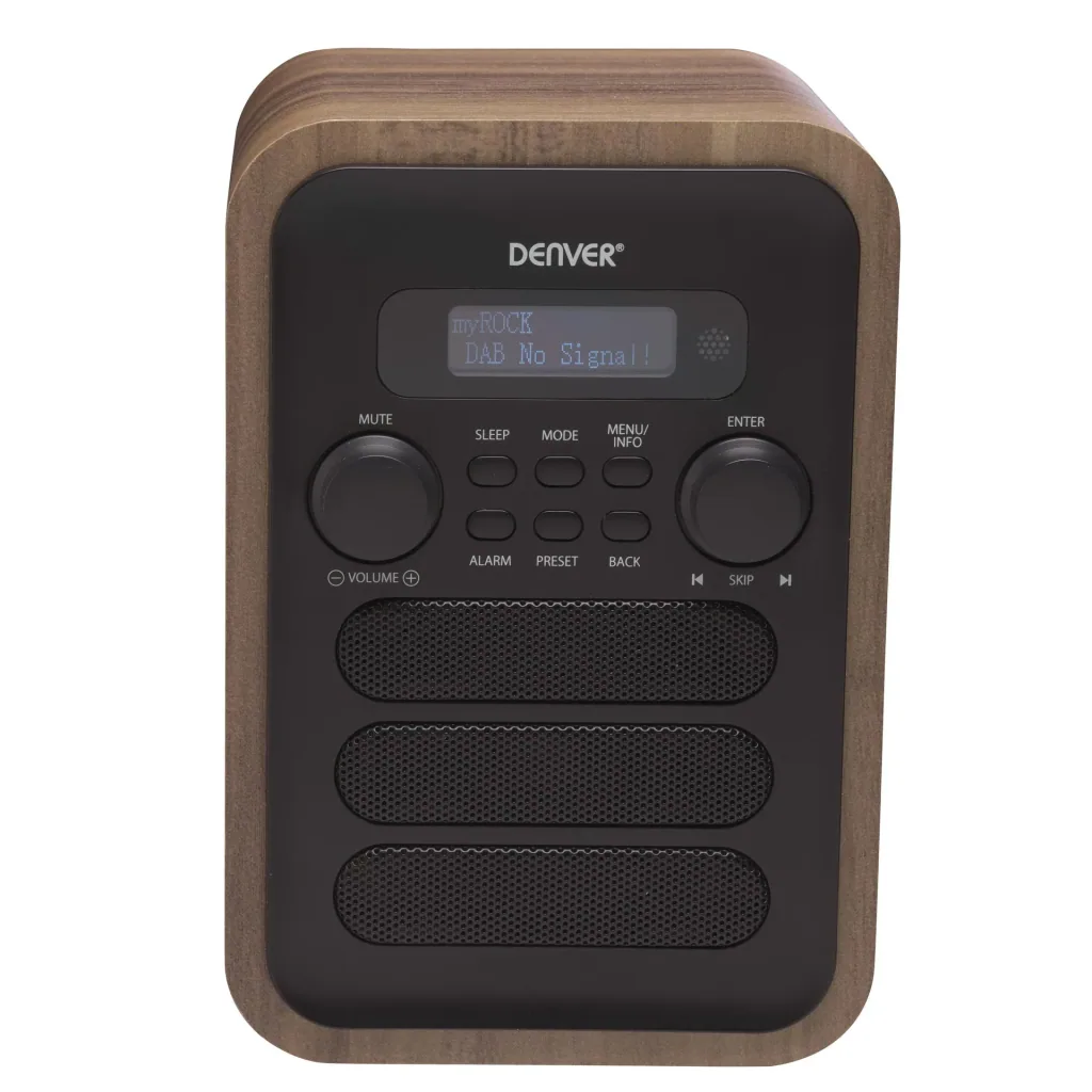Radio mit elegantem Holz Design und Bluetooth Funktion, grau
