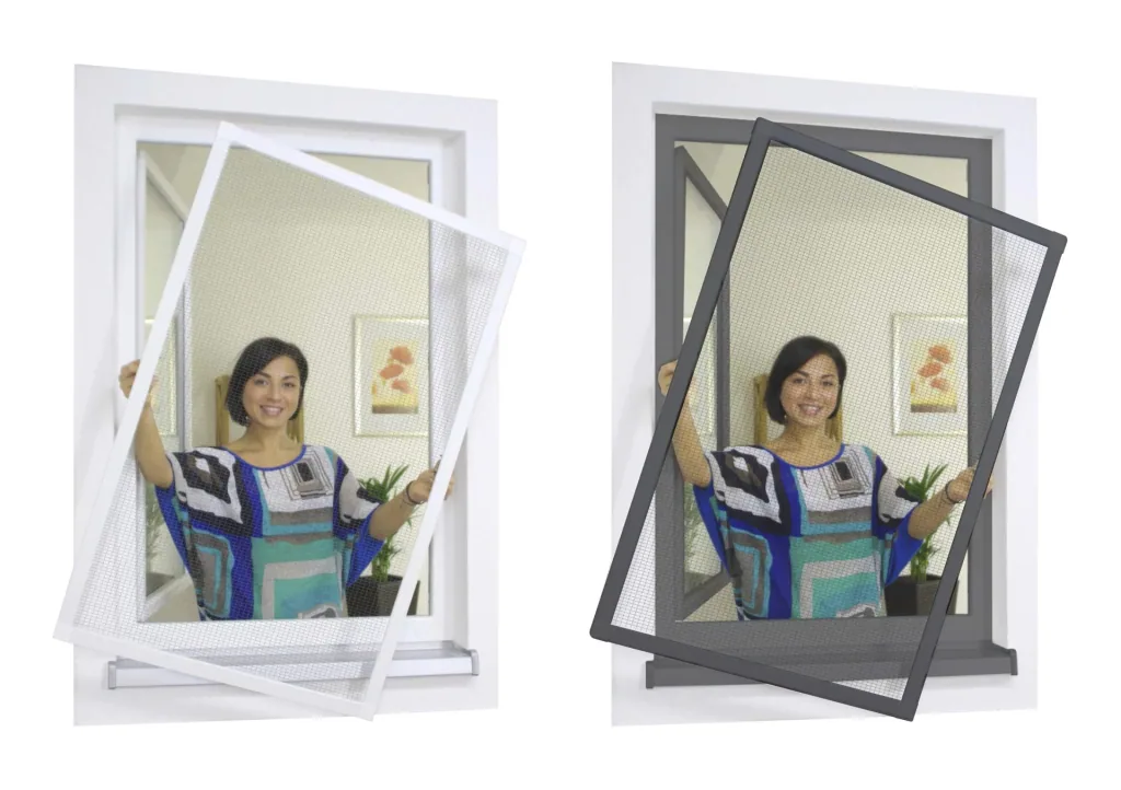 Insektenschutz-Spannrahmenset Premium für Fenster 120 x 150 cm, Farbe weiß