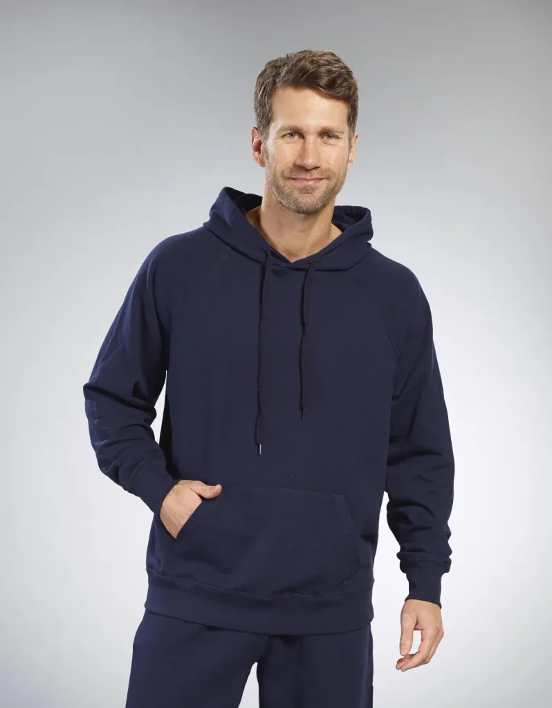 Hoody mit Kängurutasche, Farbe marine, Gr.XL