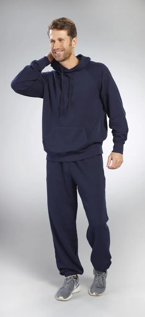 Hoody mit Kängurutasche, Farbe marine, Gr.XL