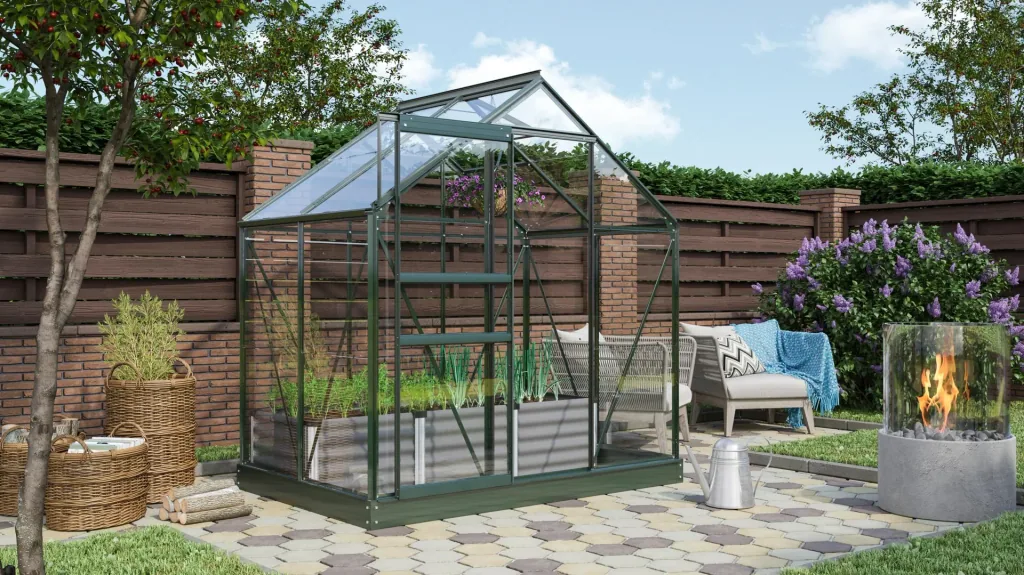 Gewächshaus Venus 2500 ESG 3 mm, Farbe smaragd