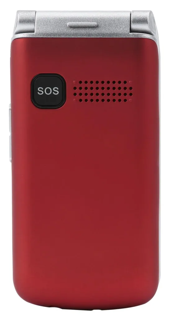 Großtasten-Klapphandy 4G mit Notruftaste, USB-C Anschluss, rot