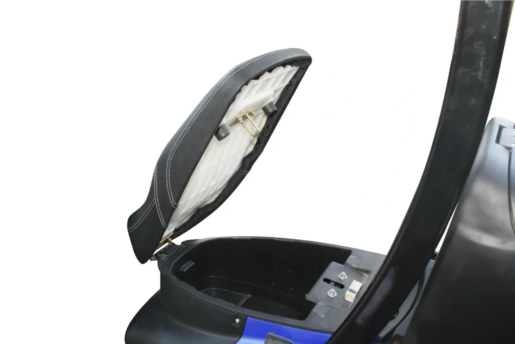 E-Kompaktroller "Lucca Trio" - 25 km/h - Wind und wettersicher, blau