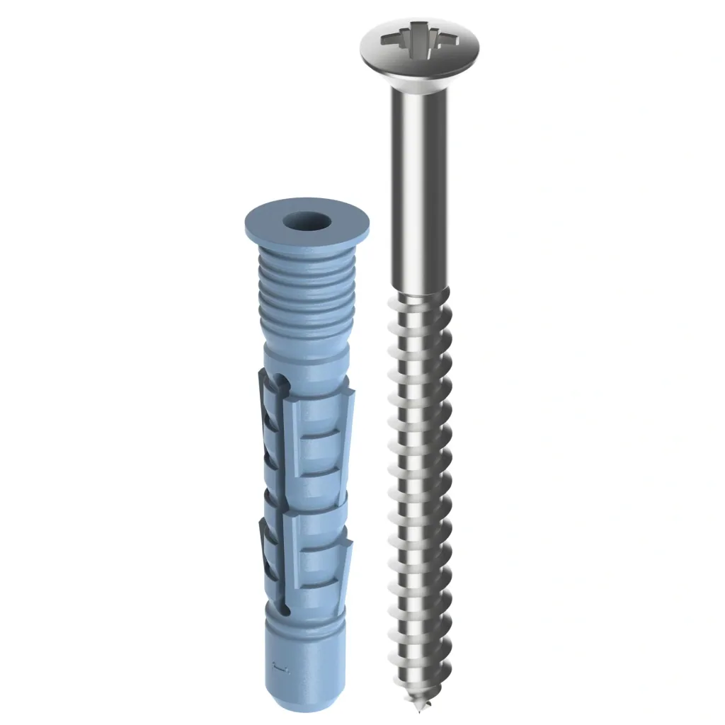 Allzweckdübel Aqua Stop Pro 6 x 38 mm + Linsenkopfschraube 4 x 50 mm, 4 Stück