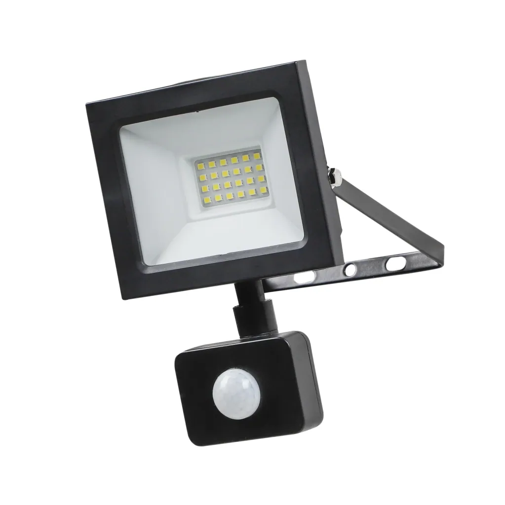 LED Außenstrahler mit Bewegungsmelder schwarz, 20W - 1500 Lumen