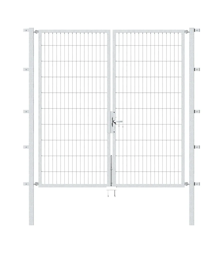 Doppeltor Flexo mit Zubehör, feuerverzinkt, Breite 200 cm, Höhe 200 cm, PF: 60x60 cm