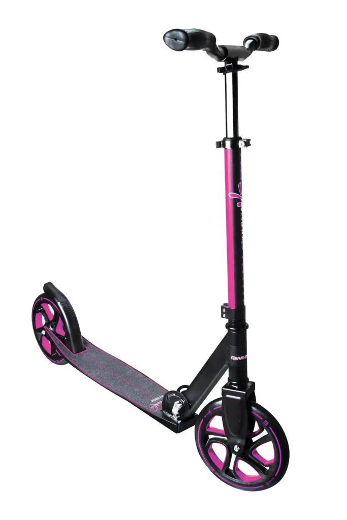 Aluminium Scooter Pro   Tretroller, 215 mm, ABEC 7, für Kinder und Erwachsene, GS-geprüft, höhenverstellbar, pink