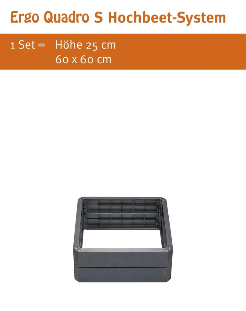 Hochbeet-System Stone "Ergo Quadro", Größe S