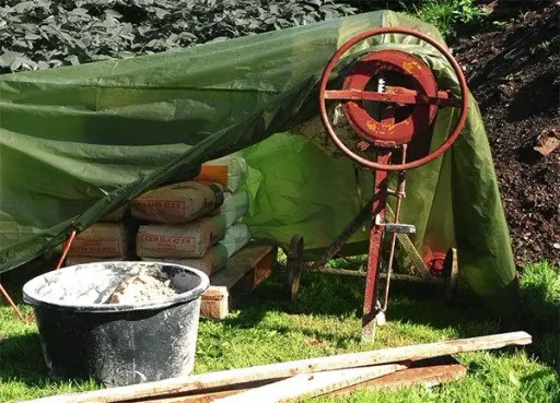 Abdeckplane, zweifarbig grün/ blau, extrem stark 150 g/ m²,10 x 15 m
