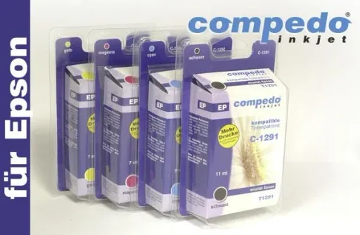 Druckerpatrone für Epson T1291-4 4er Multipack in den Farben cyan, gelb, magenta und schwarz