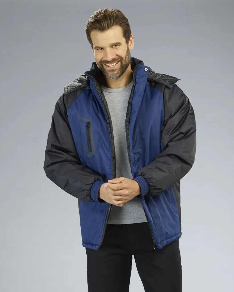 Jacke mit Kapuze, Farbe marine/schwarz, Gr.M