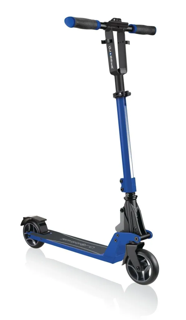 ONE K 125 Tretroller, 125 mm extra breit, ABEC 7, höhenverstellbar, Klappmechanismus, blau