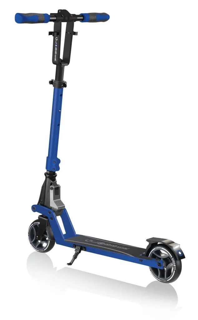 ONE K 125 Tretroller, 125 mm extra breit, ABEC 7, höhenverstellbar, Klappmechanismus, blau