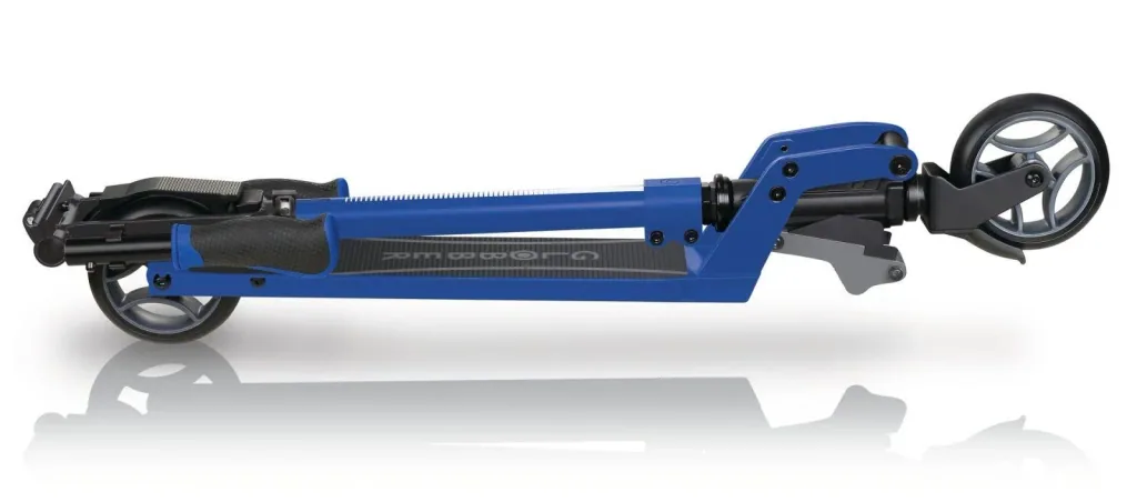 ONE K 125 Tretroller, 125 mm extra breit, ABEC 7, höhenverstellbar, Klappmechanismus, blau