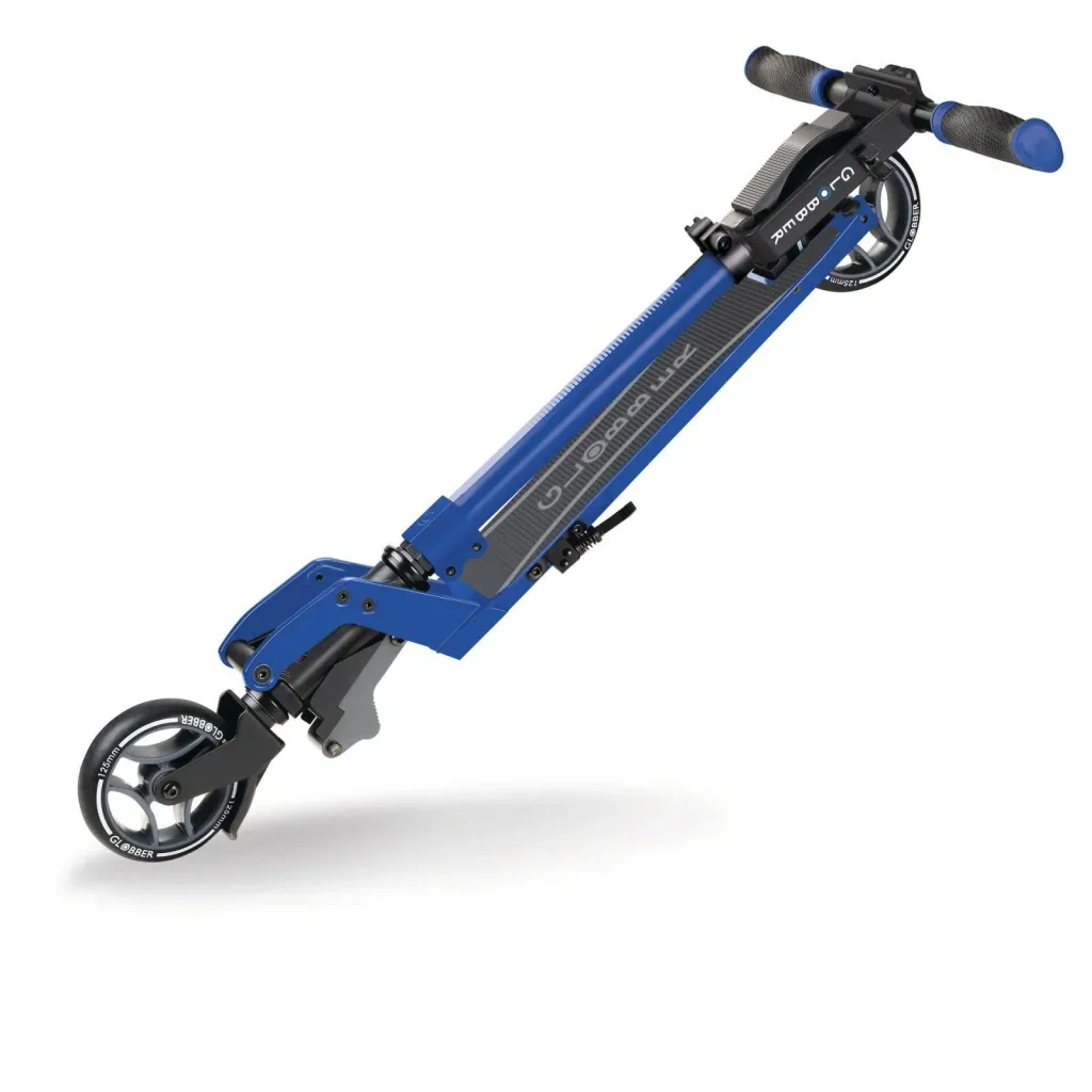 ONE K 125 Tretroller, 125 mm extra breit, ABEC 7, höhenverstellbar, Klappmechanismus, blau