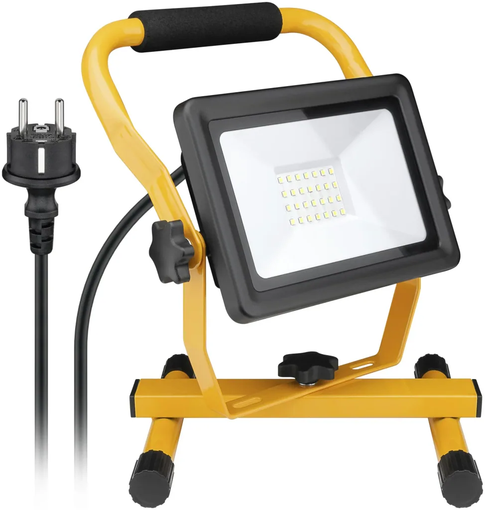 LED-Baustrahler mit Standfuß, verschiedene Ausführungen