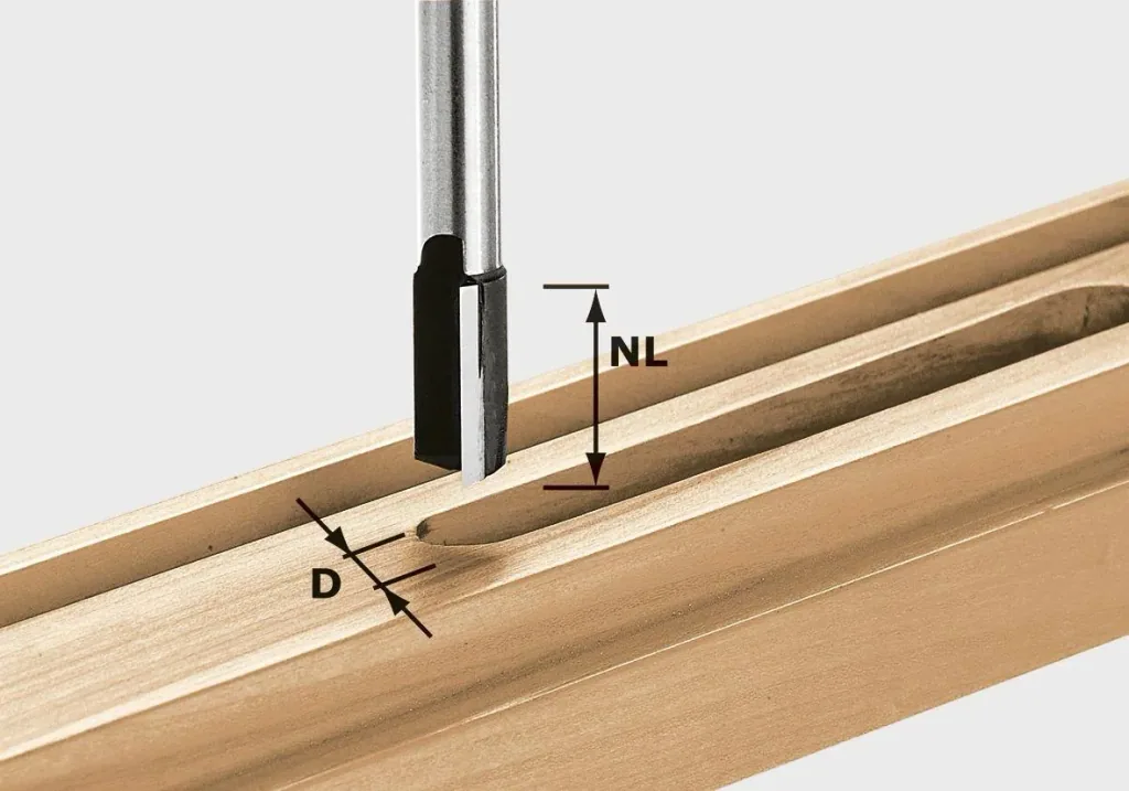Nutfräser HW D12 / 20 mit Bohrschneider