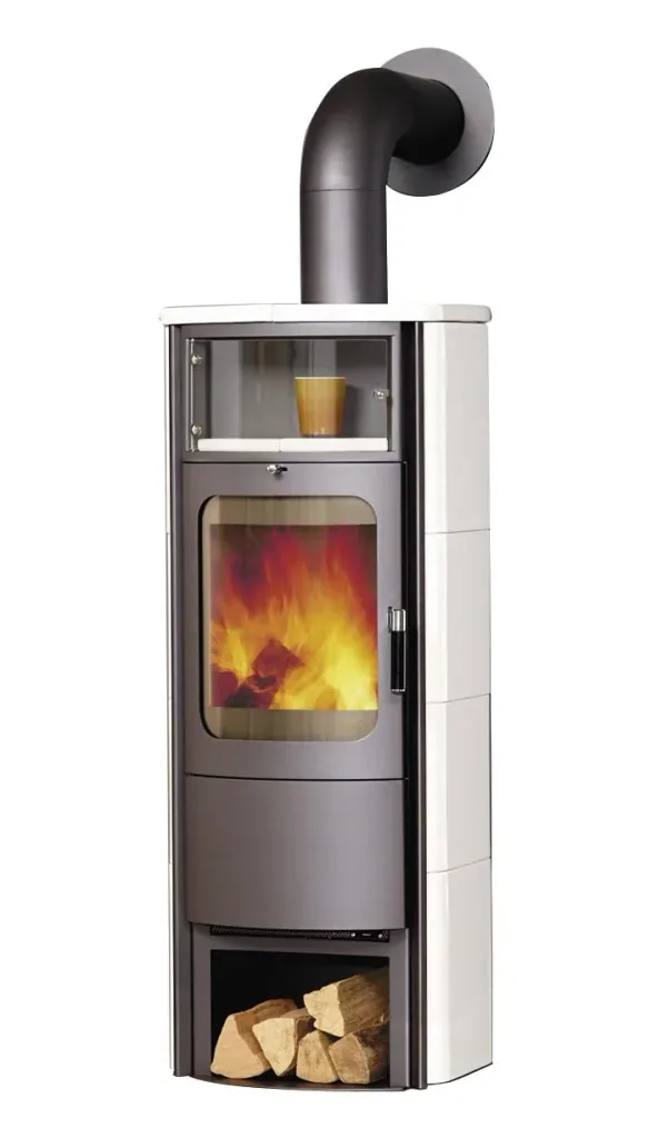 Kaminofen Opera-B Grande(7 kW) creme-weiss, Dauerbrand, Automatik