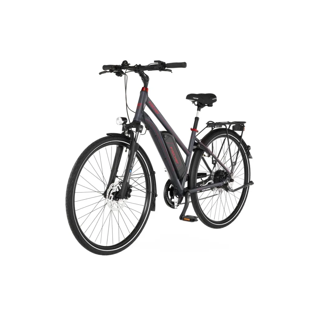 Damen E-Bike Trekking, 28 Zoll Rahmengröße 44 cm, 8-Gang Kettenschaltung, anthrazit matt, VIATOR 1.0