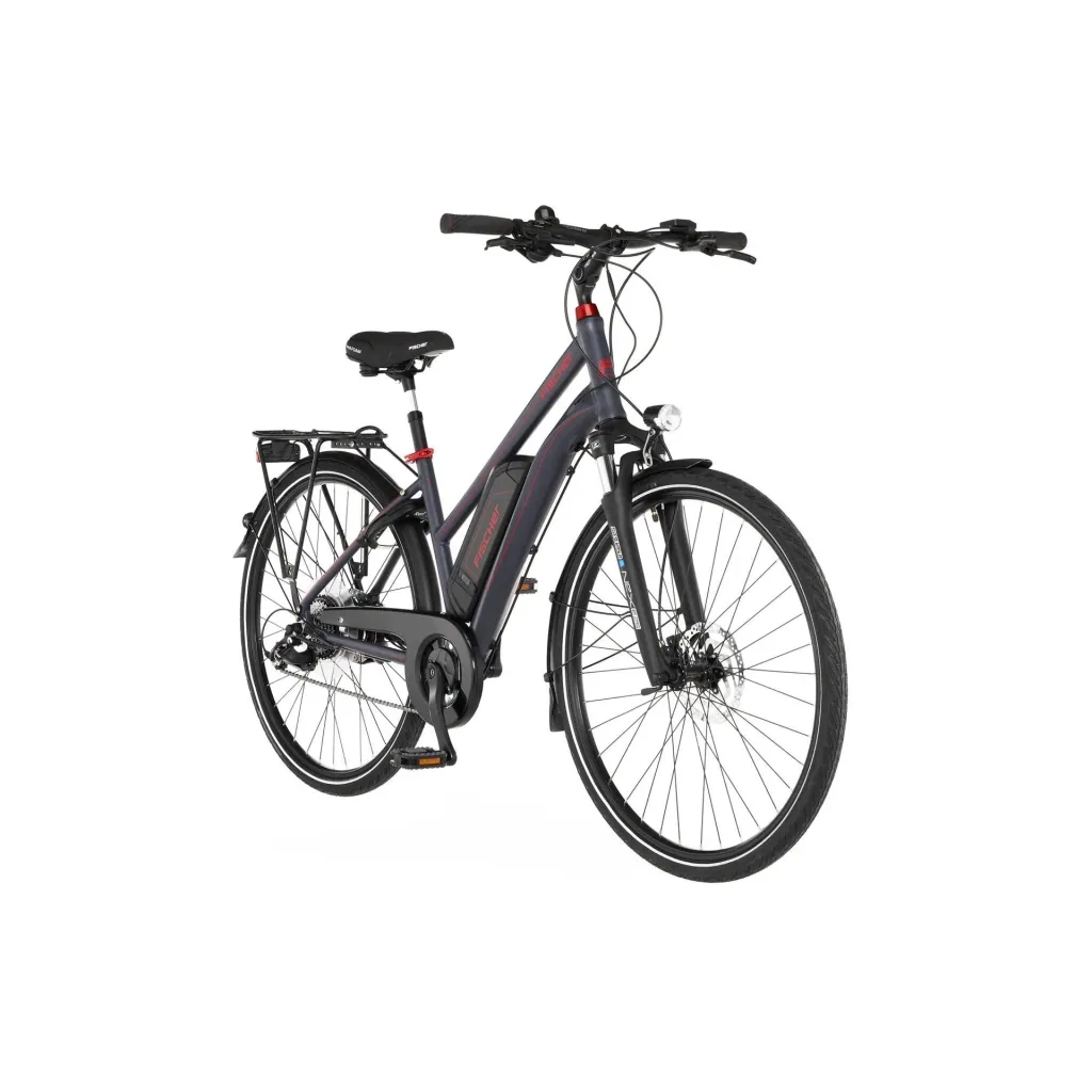 Damen E-Bike Trekking, 28 Zoll Rahmengröße 44 cm, 8-Gang Kettenschaltung, anthrazit matt, VIATOR 1.0