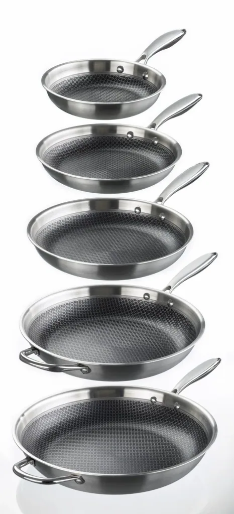 TriPly 20 cm Edelstahl-Bratpfanne – kratzfeste Wabenstruktur! Antihaft!