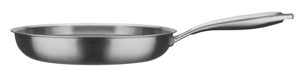 Bratpfanne 20 cm TriPly Edelstahl - kratzfeste Wabenstruktur! Ohne Anhaften!