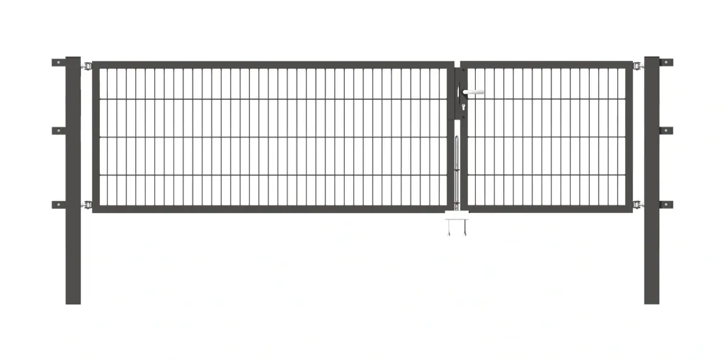 Doppeltor Flexo , anthrazit, Breite 100 + 200 cm, Höhe 140 cm
