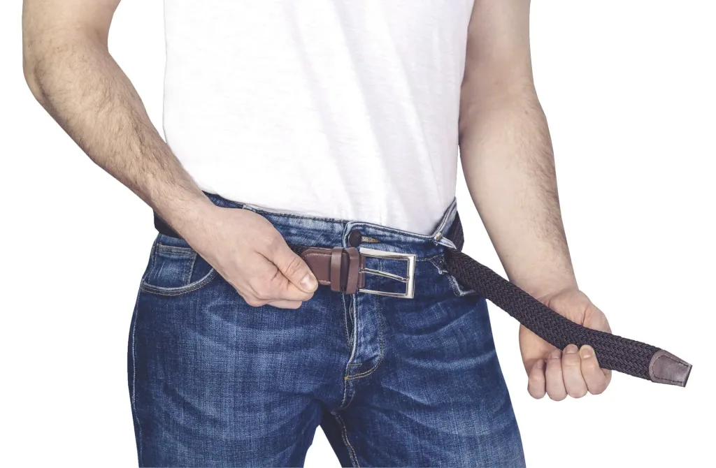 Stretchgürtel für Herren, superelastisch 3cm breit, Farbe braun