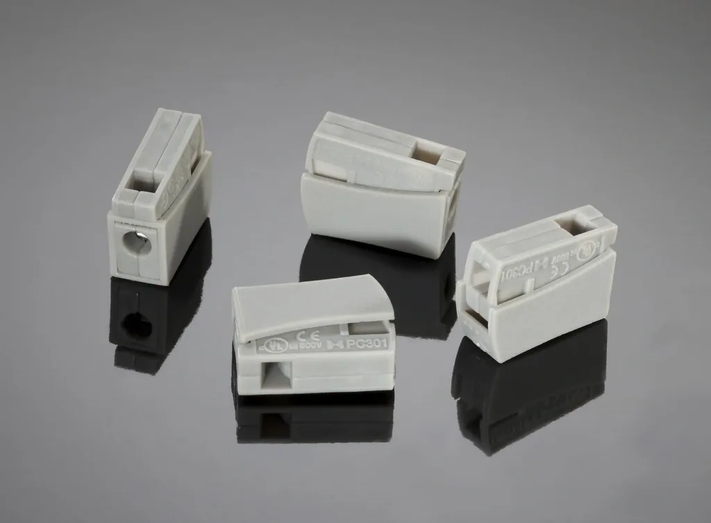 Leuchtenklemmen, 100 Stk., 2,5 mm², einfach, grau