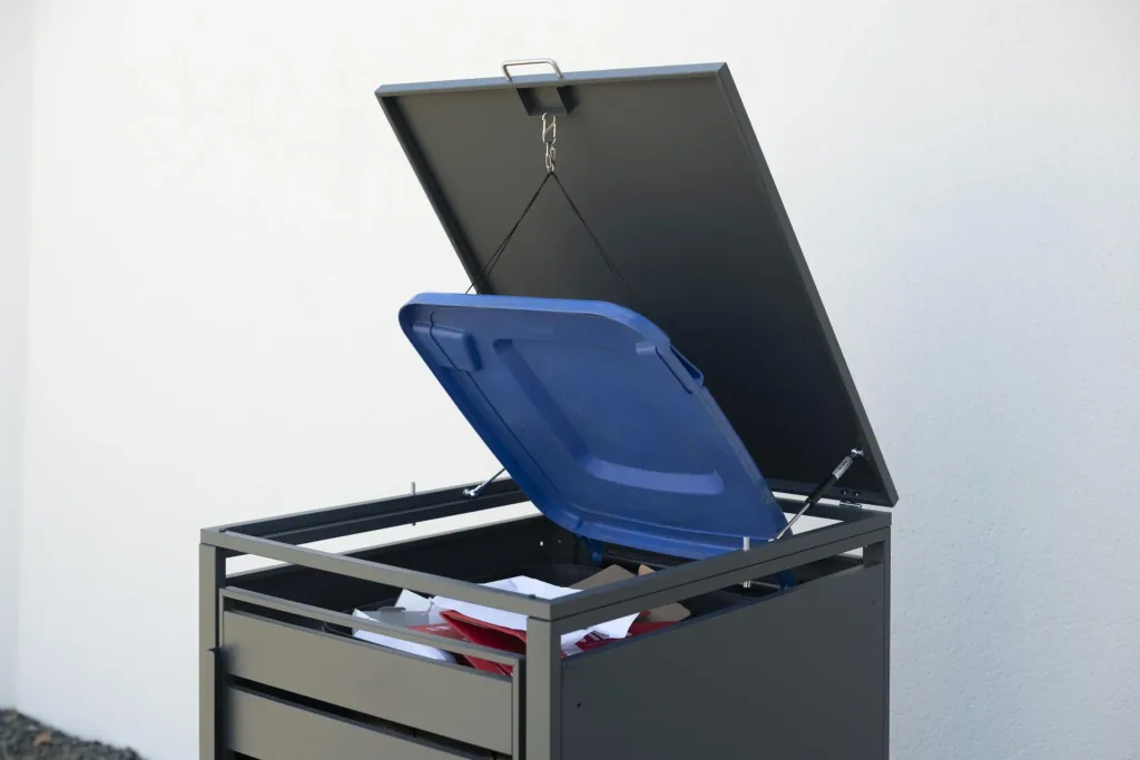 Westmann Mülltonnenbox 1-fach mit Deckel, Anthrazit