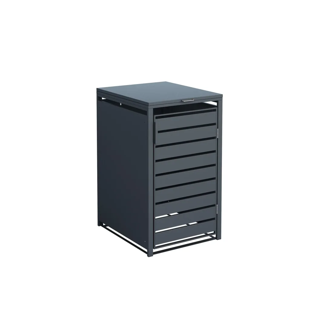 Westmann Mülltonnenbox 1-fach mit Deckel, Anthrazit