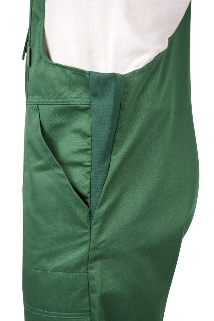 Latzhose mit seitlichen Dehnzonen, Farbe grün, Gr.46