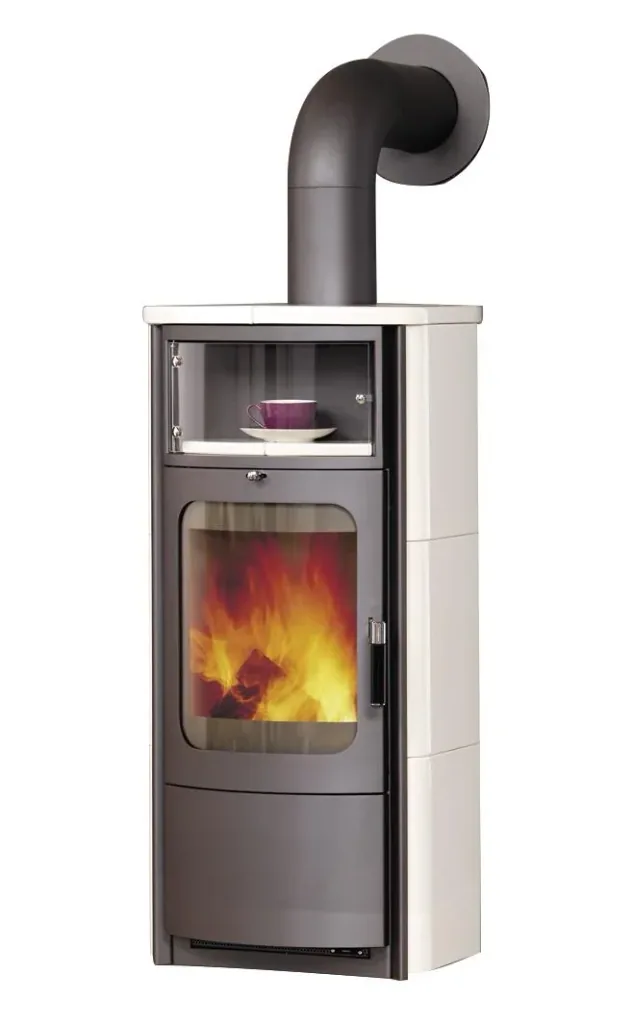 Kaminofen Opera-B (7 kW) creme-weiss, Dauerbrand, Automatik