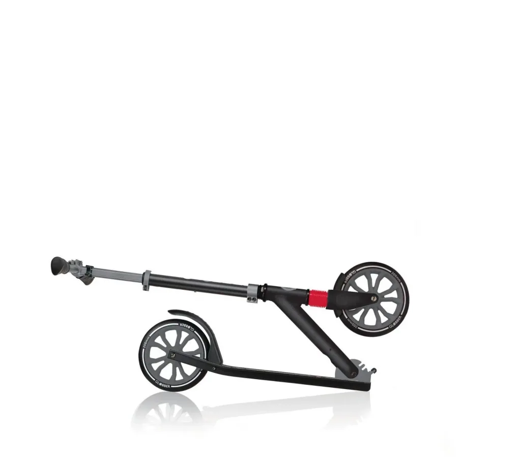 NL 205 Tretroller, 205 mm, ABEC 7, höhenverstellbar, Frontfederung, Klappmechanismus, schwarz-grau