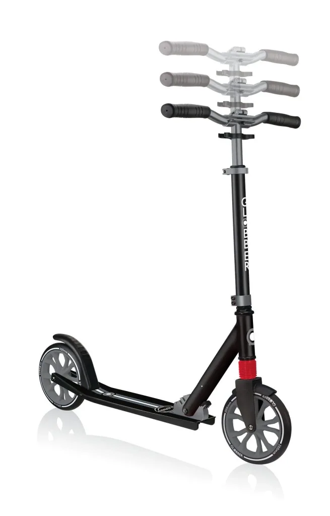 NL 205 Tretroller, 205 mm, ABEC 7, höhenverstellbar, Frontfederung, Klappmechanismus, schwarz-grau