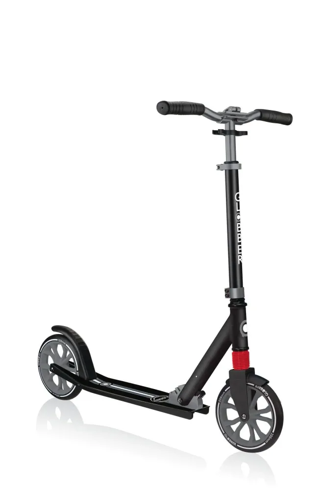 NL 205 Tretroller, 205 mm, ABEC 7, höhenverstellbar, Frontfederung, Klappmechanismus, schwarz-grau