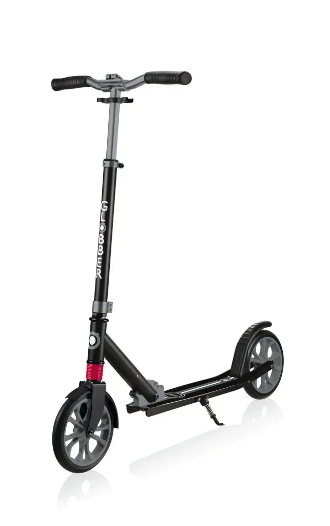 NL 205 Tretroller, 205 mm, ABEC 7, höhenverstellbar, Frontfederung, Klappmechanismus, schwarz-grau