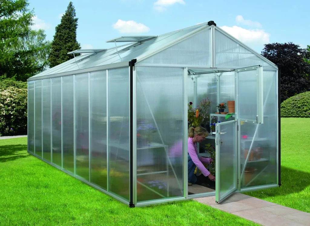 Gewächshaus Zeus 15700 HKP 16 mm, Farbe alu