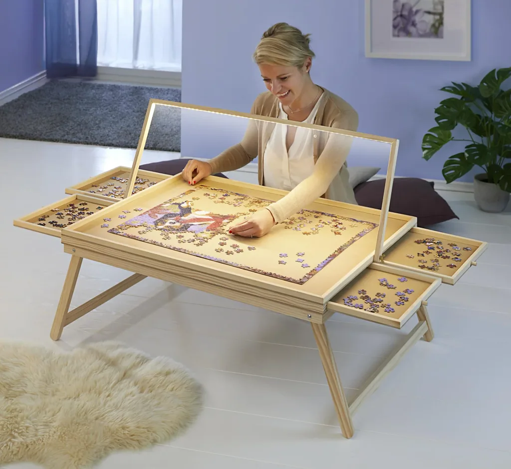 LED-Puzzle-Tisch, klein, 500 Teile, ca. 12 x 46 x 60 cm