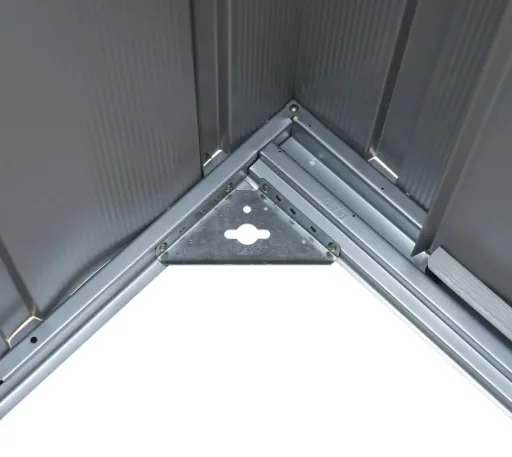 Gerätehaus Metallgerätehaus 8x8 253x242x201 cm Onyx Schwarz