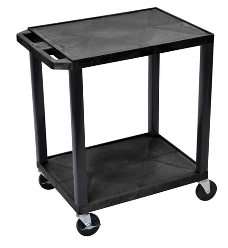 Mehrzweckwagen Kunststoff Tischwagen flach - 2 Etagen, Ladehöhe 840 mm / Abstand 630 mm